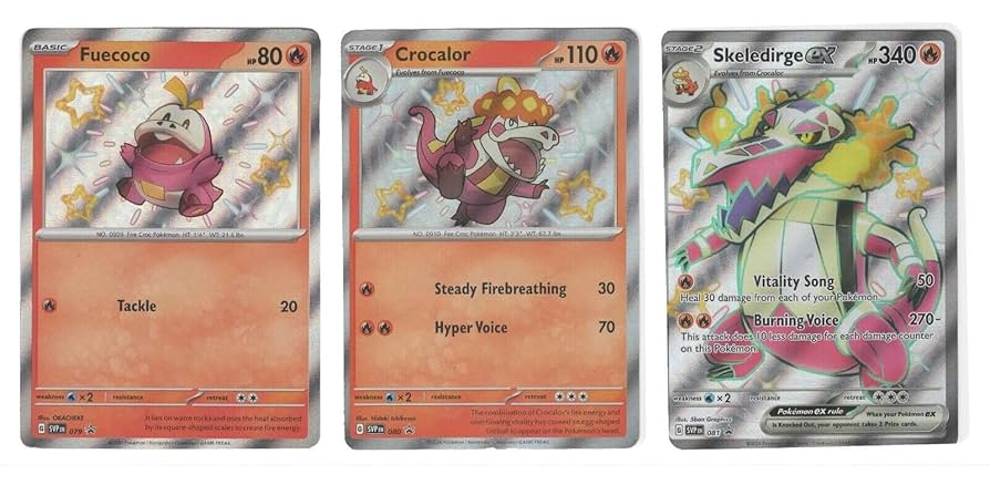 Amazon.com: Skeledirge ex - Crocalor - Fuecoco - Pokemon